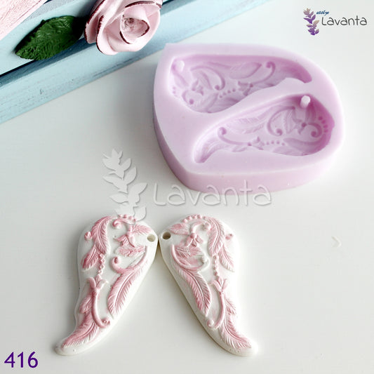 İşlemeli Melek Kanadı Kokulu Taş Kalıbı