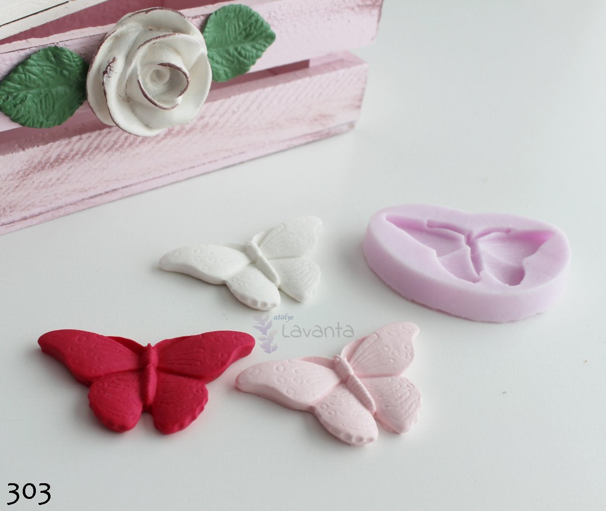 Kelebek Kokulu Taş Silikon Kalıbı