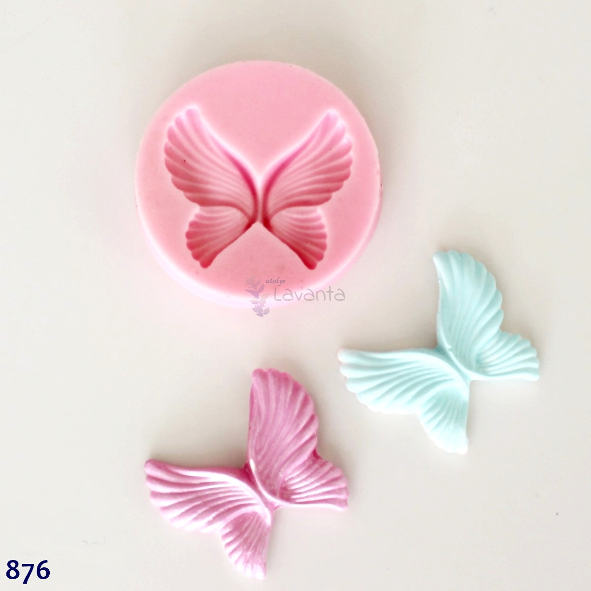 Kıvrımlı Kelebek Silikon Kalıbı