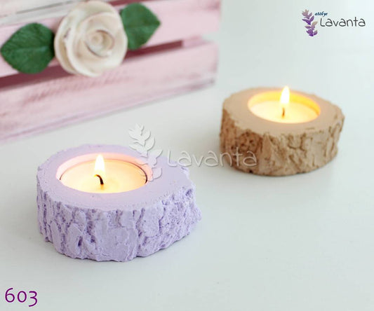 Kütük Mumluk Kokulu Taş Kalıbı