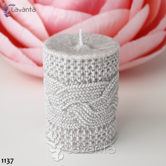 Örgü Desen Mum Silikon Kalıbı