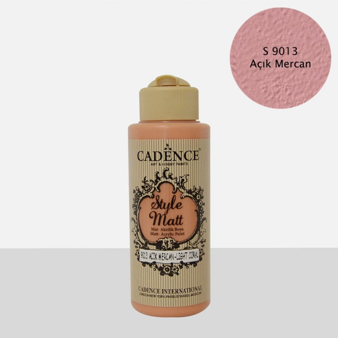 S9013 Açık Mercan Mat Akrilik Boya