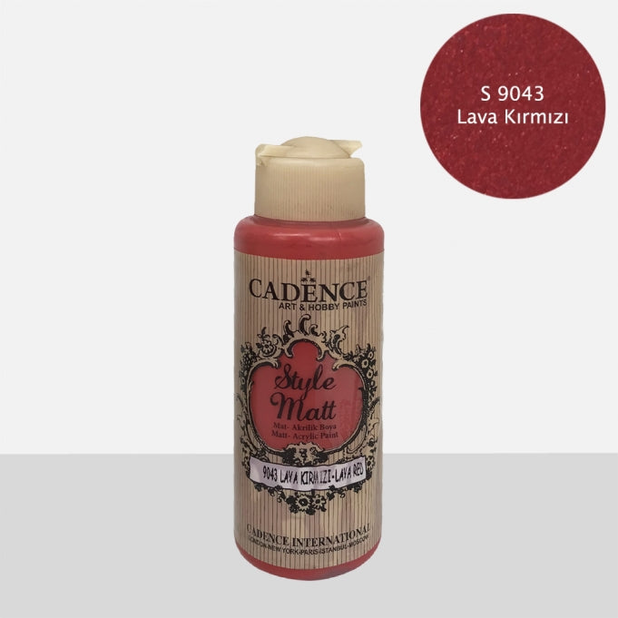 S9043 Lava Kırmızı Mat Akrilik Boya