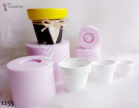 Dörtlü Saksı Seti Silikon Kalıbı