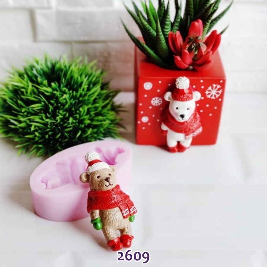 Şapkalı Ayı Silikon Kalıbı