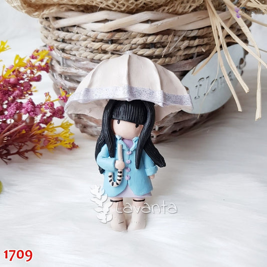 Şemsiyeli Kız Silikon Kalıbı