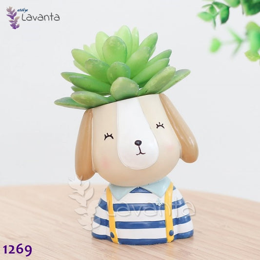 Sevimli Köpek Saksı Silikon Kalıbı