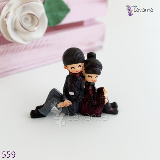 Sırt Sırta Vermiş Sevgililer Silikon Kalıbı