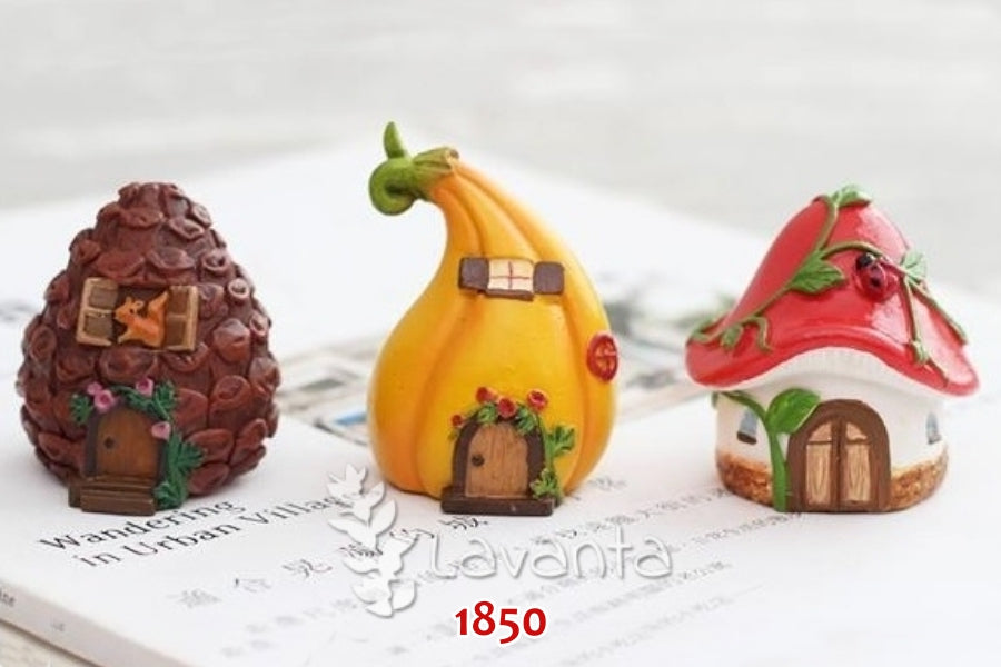 Üçlü Mantar Ev Teraryum Kalıbı