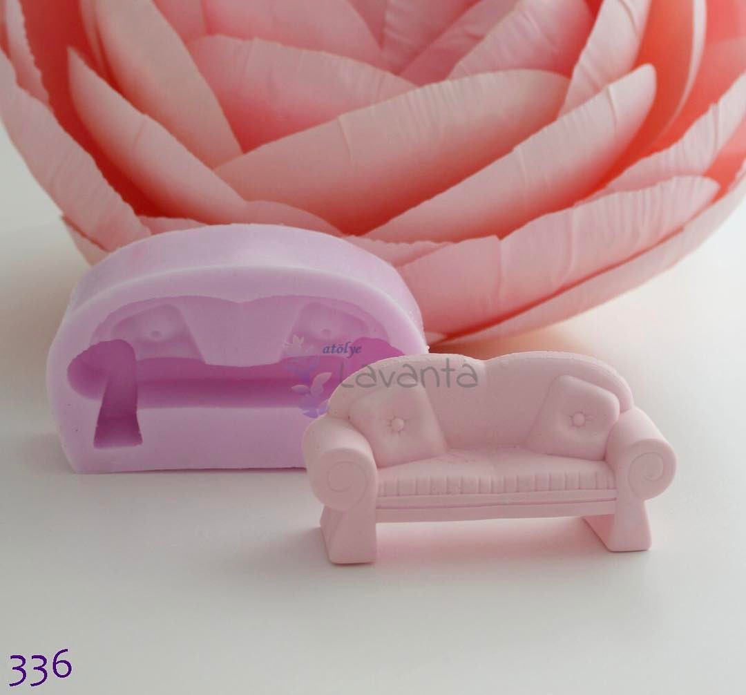 Yastıklı Çiftli Kanepe Silikon Kalıbı