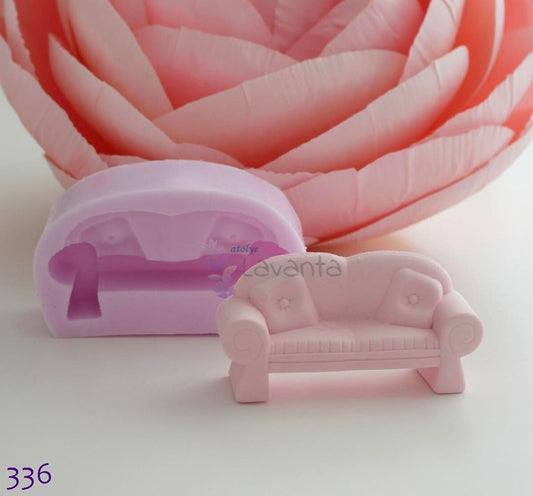 Yastıklı Çiftli Kanepe Silikon Kalıbı